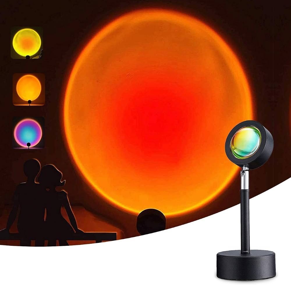 Sunset Projection Lamp Led Light, Romantic Visual Mood Lighting Lamp, 90 Degree Rotation Network Red Light, Modern Floor Stand Night Light for Living Room Bedroom Decor - Image 7