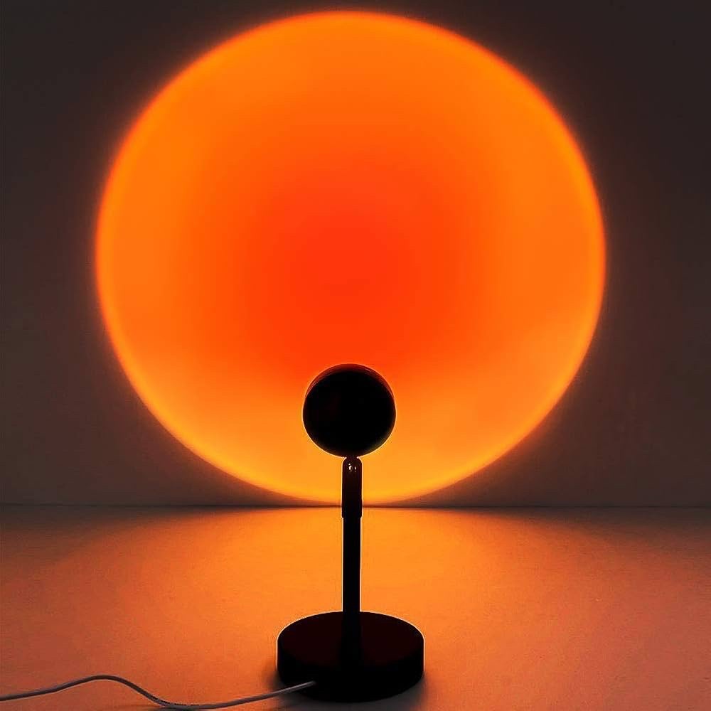 Sunset Projection Lamp Led Light, Romantic Visual Mood Lighting Lamp, 90 Degree Rotation Network Red Light, Modern Floor Stand Night Light for Living Room Bedroom Decor - Image 5